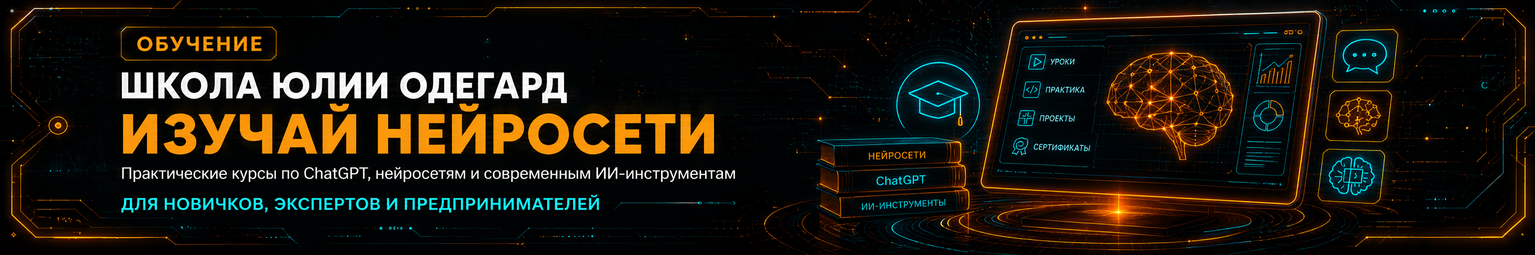 Школа Юлии Одегард — практические курсы по ChatGPT, нейросетям и современным ИИ-инструментам