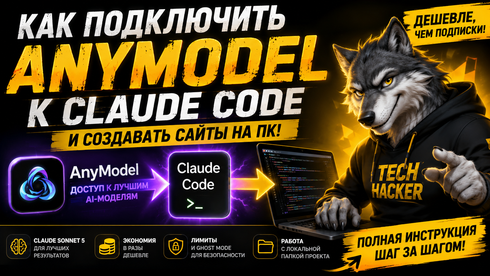 Claude Code без дорогой подписки? Проверил рабочую связку через AnyModel
