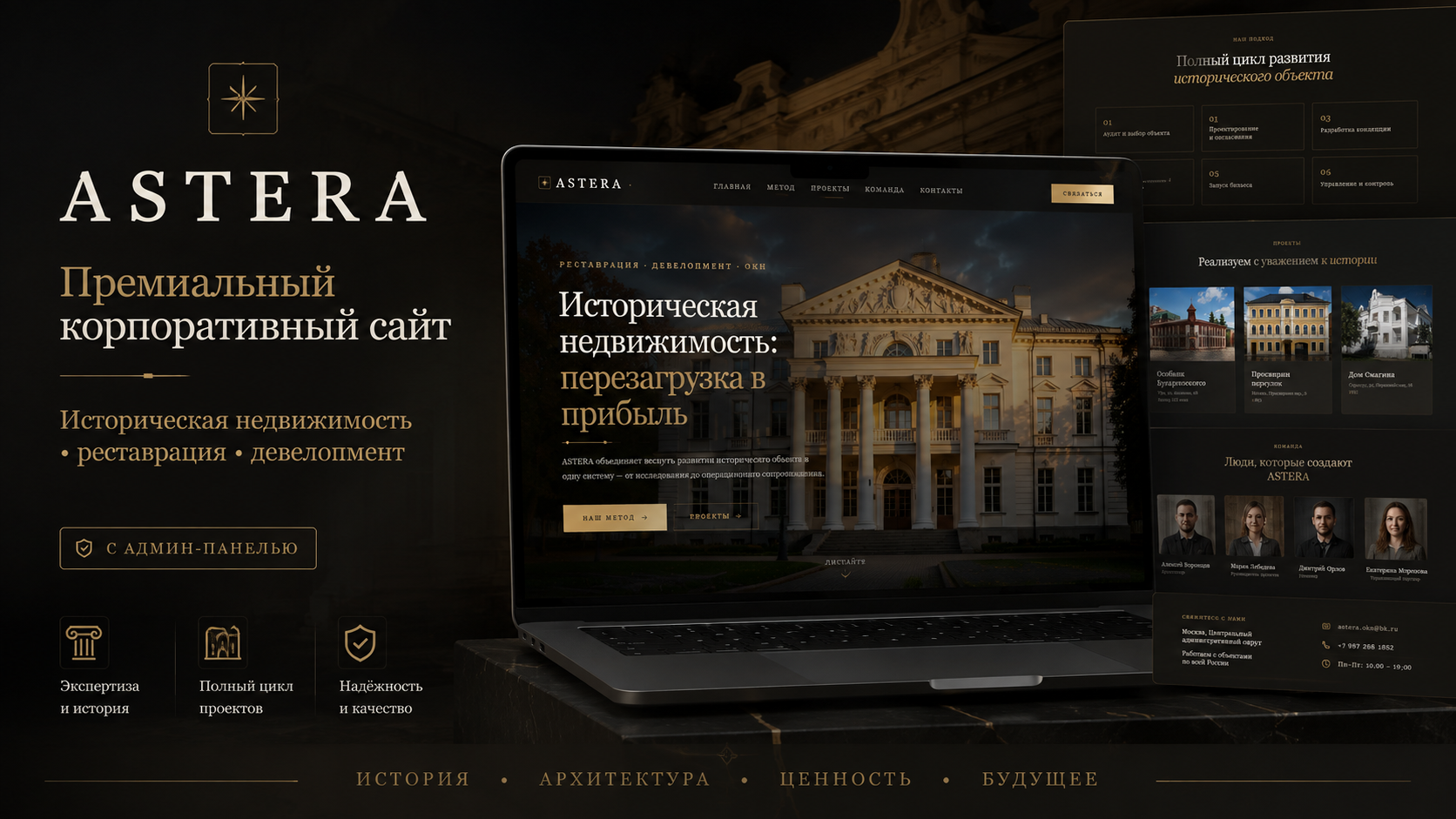 ASTERA — премиальный сайт исторической недвижимости